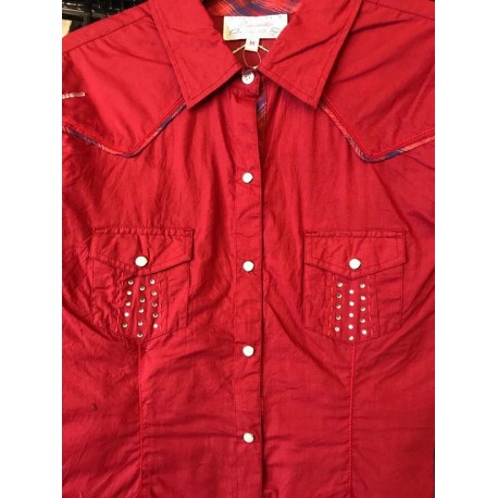 CAMICIA DONNA RED CON STRASS PANHANDLE SLIM