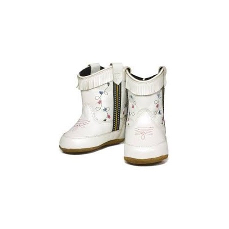 BABY BOOTS SILVER WHITE OLD WEST
