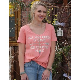 T-SHIRT CORAL ALL YOU NEED IS LOVE CRUEL