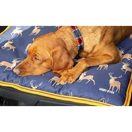 WATERPROOF DOG BED STAG PRINT SHIRES 60 X 80 CM