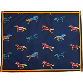 WATERPROOF DOG BED HORSE PRINT SHIRES 60 X 80 CM