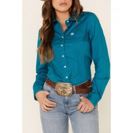 CAMICIA TEAL SOLID CINCH