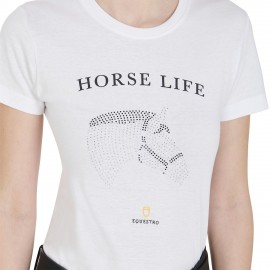 T-SHIRT DONNA HORSE LIFE EQUESTRO