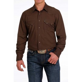 CAMICIA SOLID BROWN MODERN CINCH