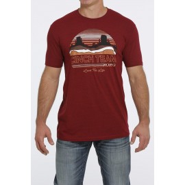 T-SHIRT HEATHERED RED CINCH
