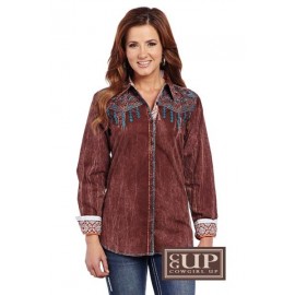 CAMICIA BROWN COWGIRL UP